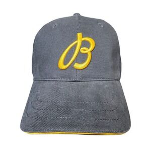 Breitling Black Embroidered Hat Logo Yellow Embroidered Strapback Cap NWOT Watch